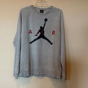 Nike  AIR Jordan Gray Crewneck Sweatshirt with Jumpman and AIR lettering Vintage